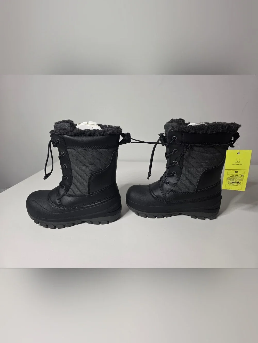 NWT All In Motion Boys Size 13 Black Skylar Waterproof Boots